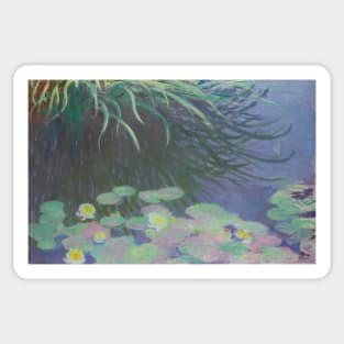 Water Lilies, Reflections of Tall Grass - Claude Monet Sticker